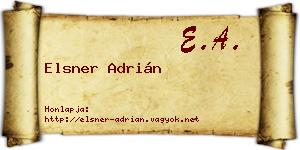 Elsner Adrián névjegykártya